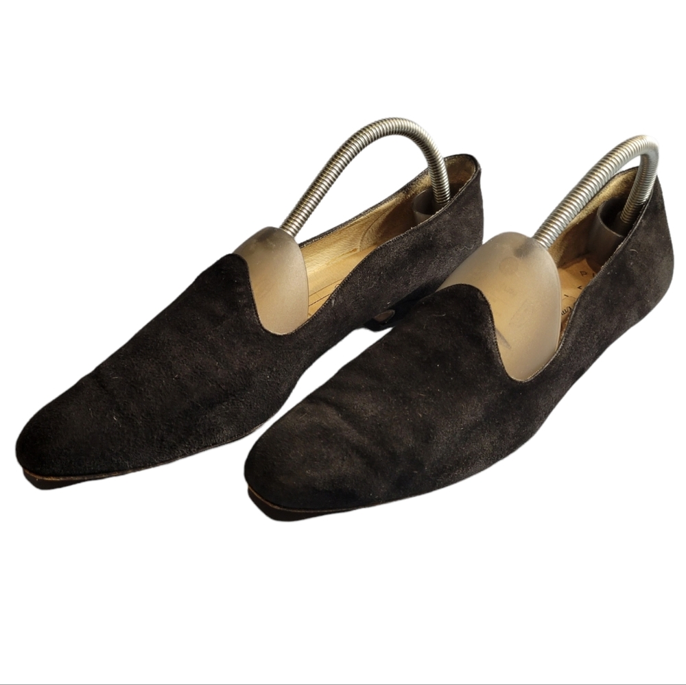 Amalfi women's black suede leather loafers